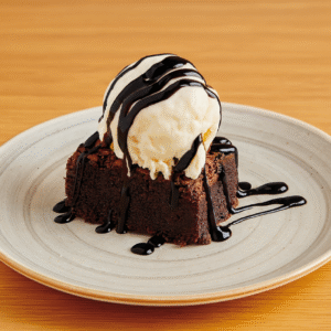 Brownie saludable y helado