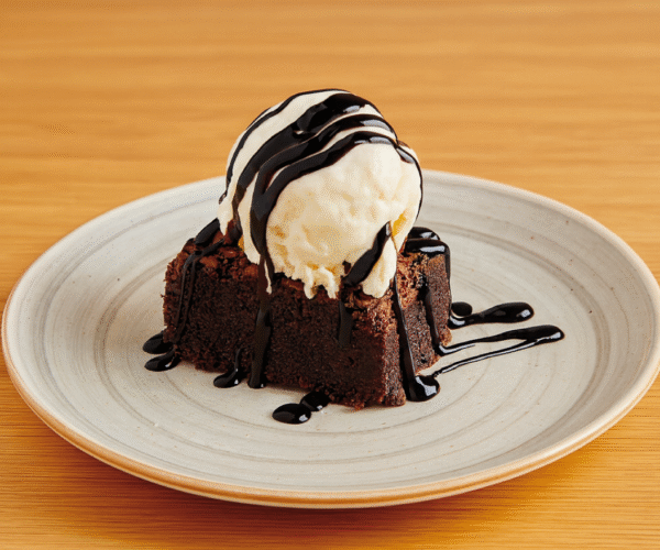 Brownie saludable y helado